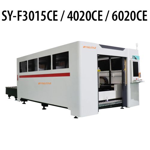 SY-F3015CE 4020CE 6020CE Лазерный станок для резки с обменным столом и защитным кожухом SY-F3015CE / 4020CE / 6020CE