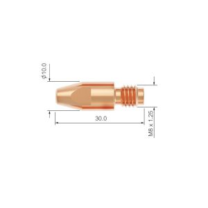 Контактный наконечник ECu, M8 / 30,0мм / 2,4мм (1 уп. - 25 шт.)